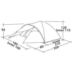 Easy Camp Tent Quasar 300 3-persons Rustic Green