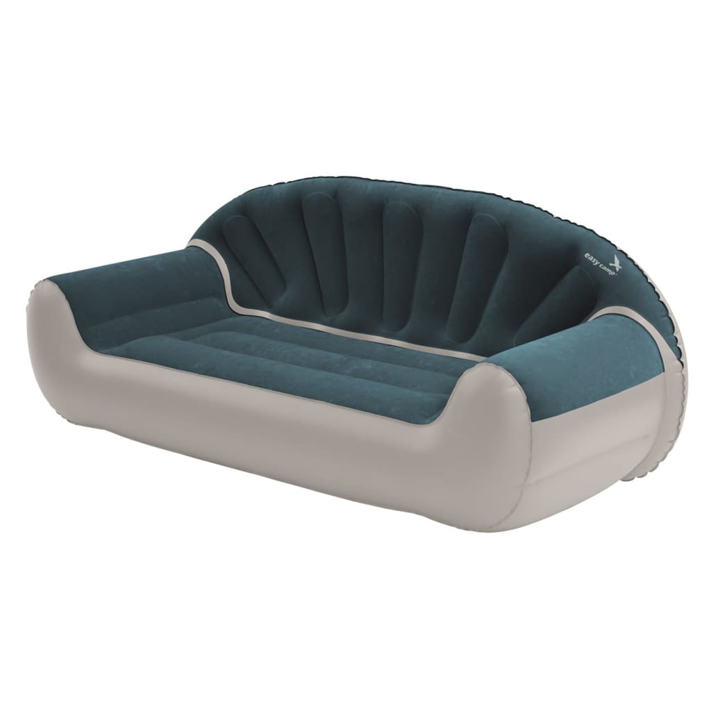 Easy Camp Aufblasbares Sofa Comfy 3 Personen Grau und Blau