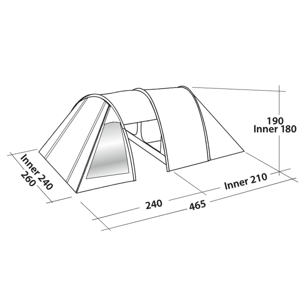 Thumbnail - Easy Camp Tunnelzelt Galaxy 400 4 Personen Stahlgrau und Blau