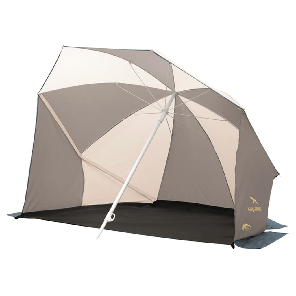 Easy Camp Abri de plage avec parasol Coast Gris et sable