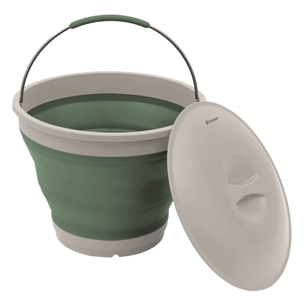 Outwell Emmer met deksel Shadow inklapbaar rond groen afbeelding