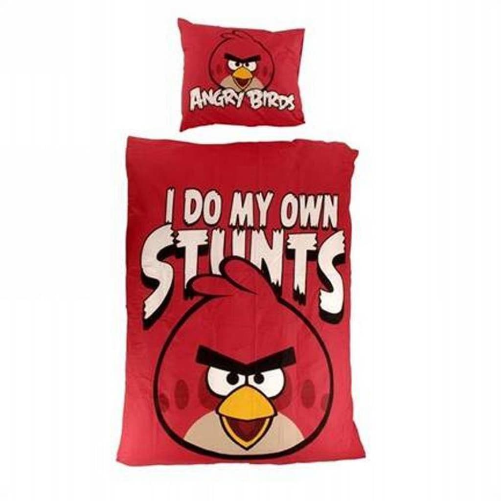 Angry Birds dekbedovertrek - 100% katoen - 1-persoons (140x200 cm + 1