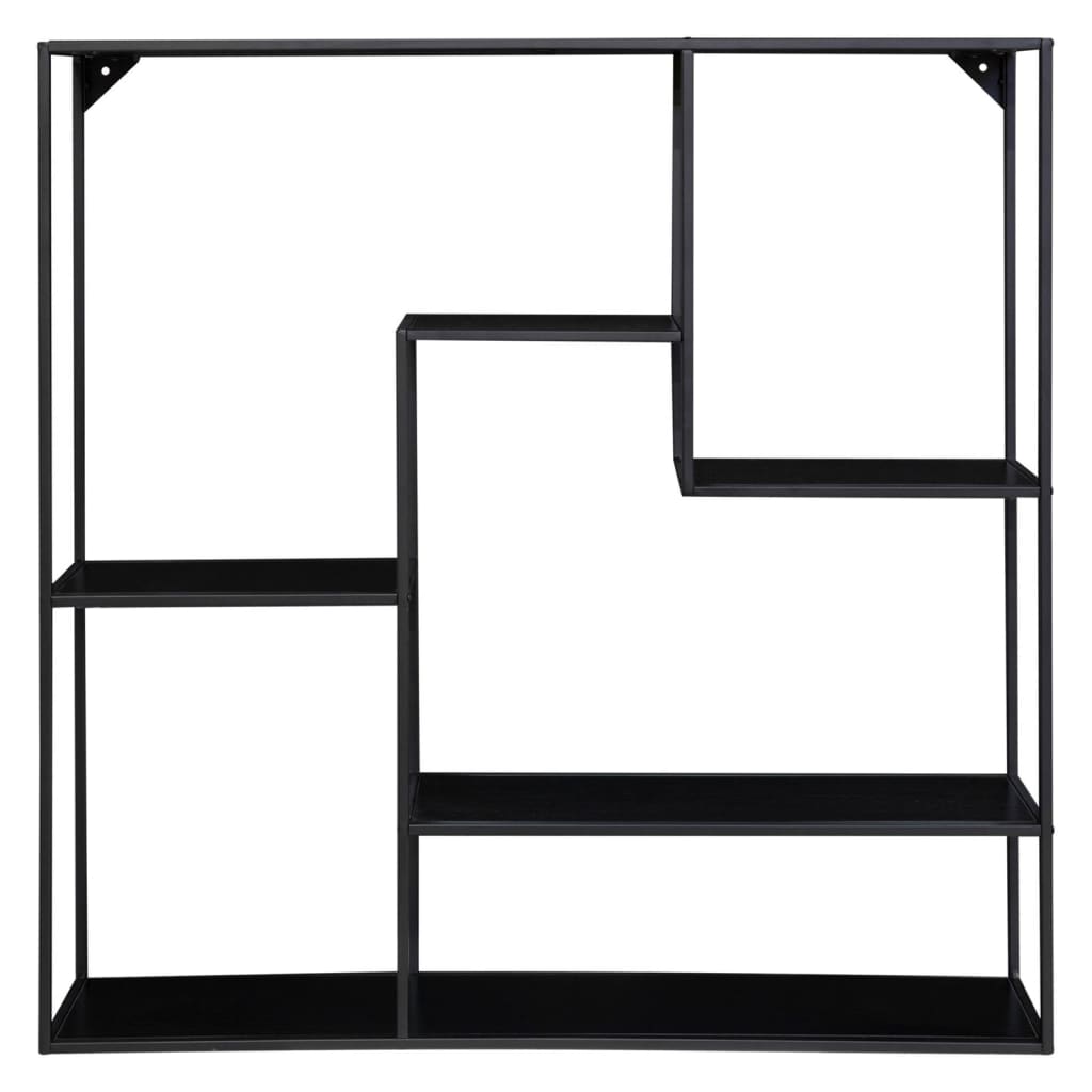 House Nordic Estantería de pared Avery negro 85x18x85 cm