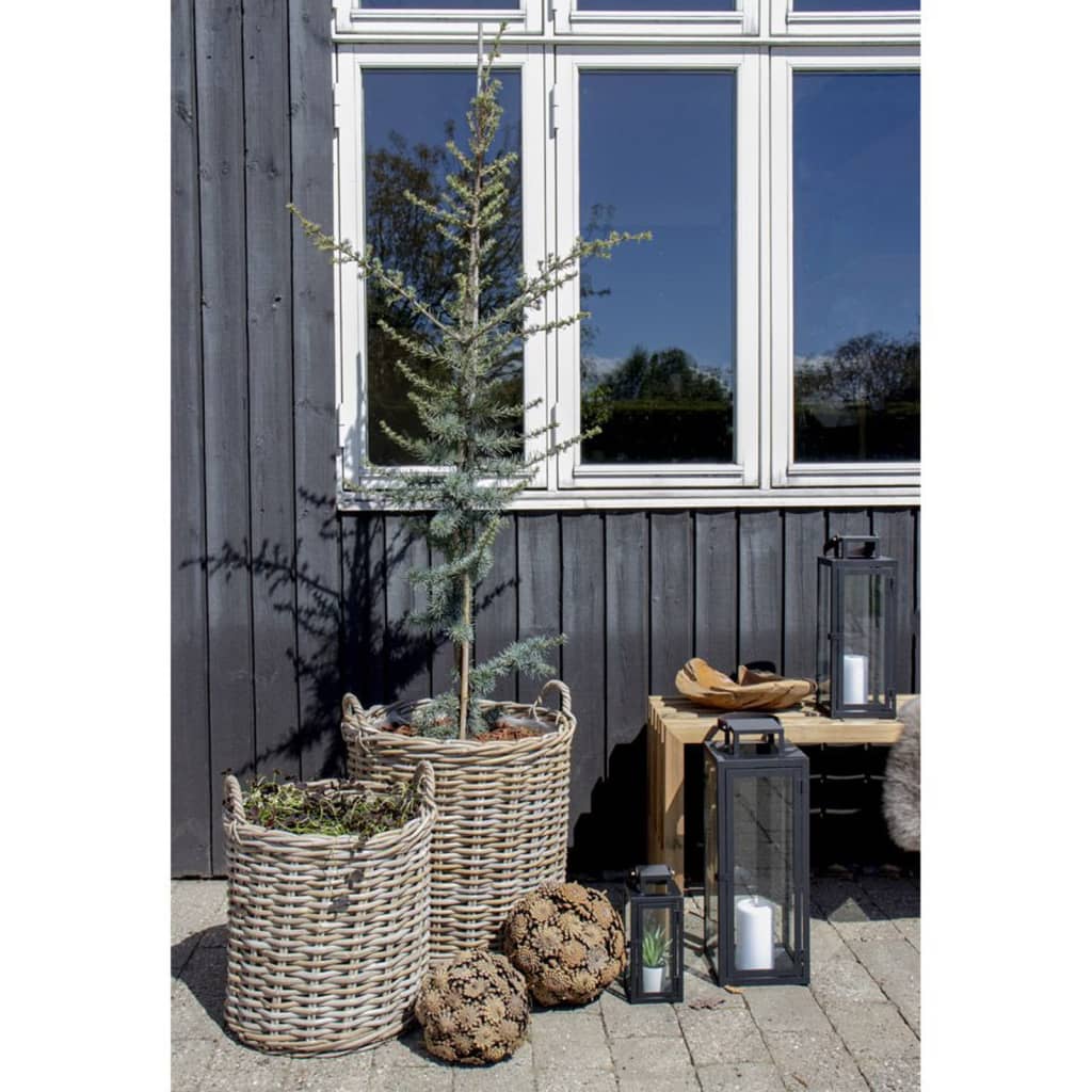 

House Nordic 2-delige Mandenset Ivy rond kubu rattan