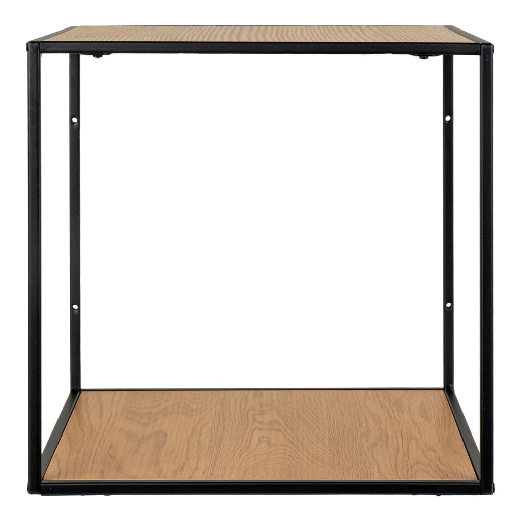 

House Nordic Wandmeubel Avery 36x36x36 cm eikenkleurig en zwart