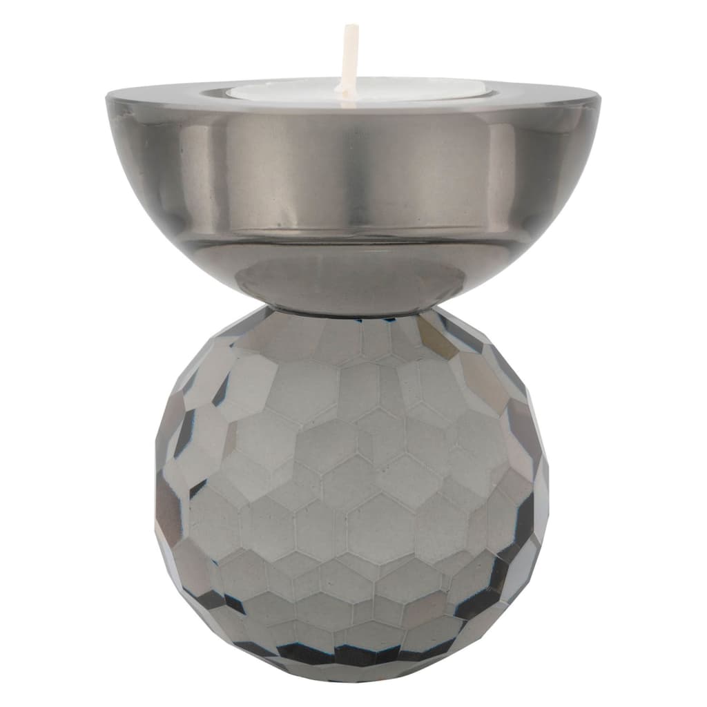 Burano Candle Holder - Candle holder in smoked glass