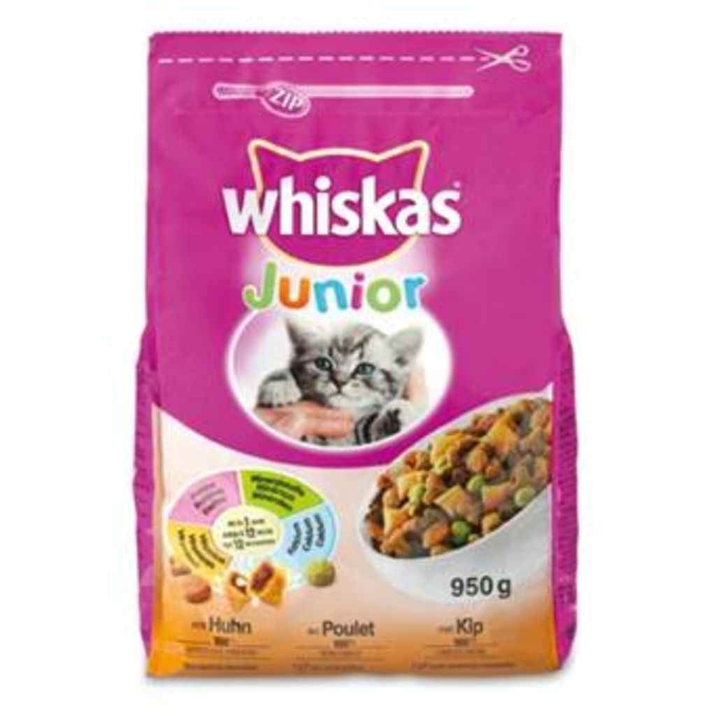 Afbeelding Whiskas Brokjes Junior Kip - Kattenvoer - 950 g door Vidaxl.nl