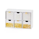 Organizador blanco/dorado DARCEY