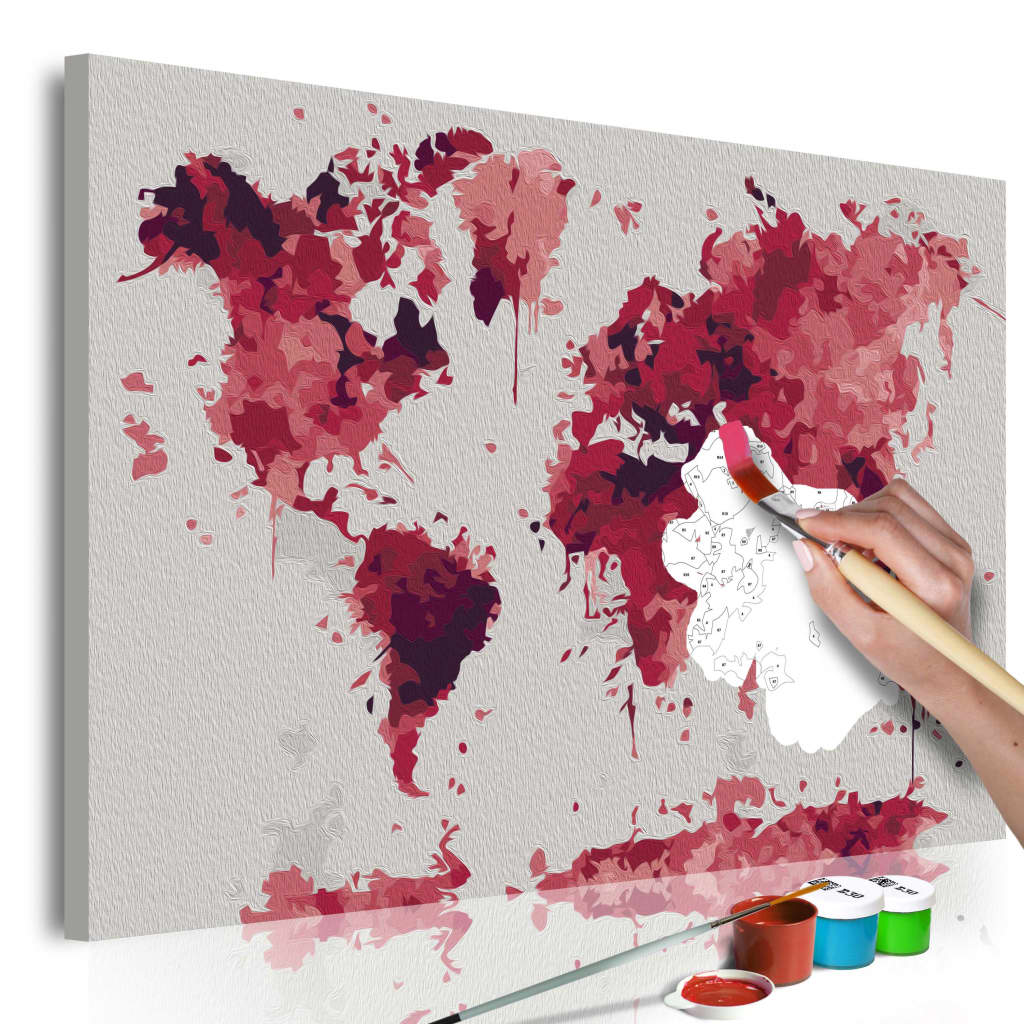 Overig Artgeist Doe-het-zelf op canvas schilderen - Watercolor Map 60x40
