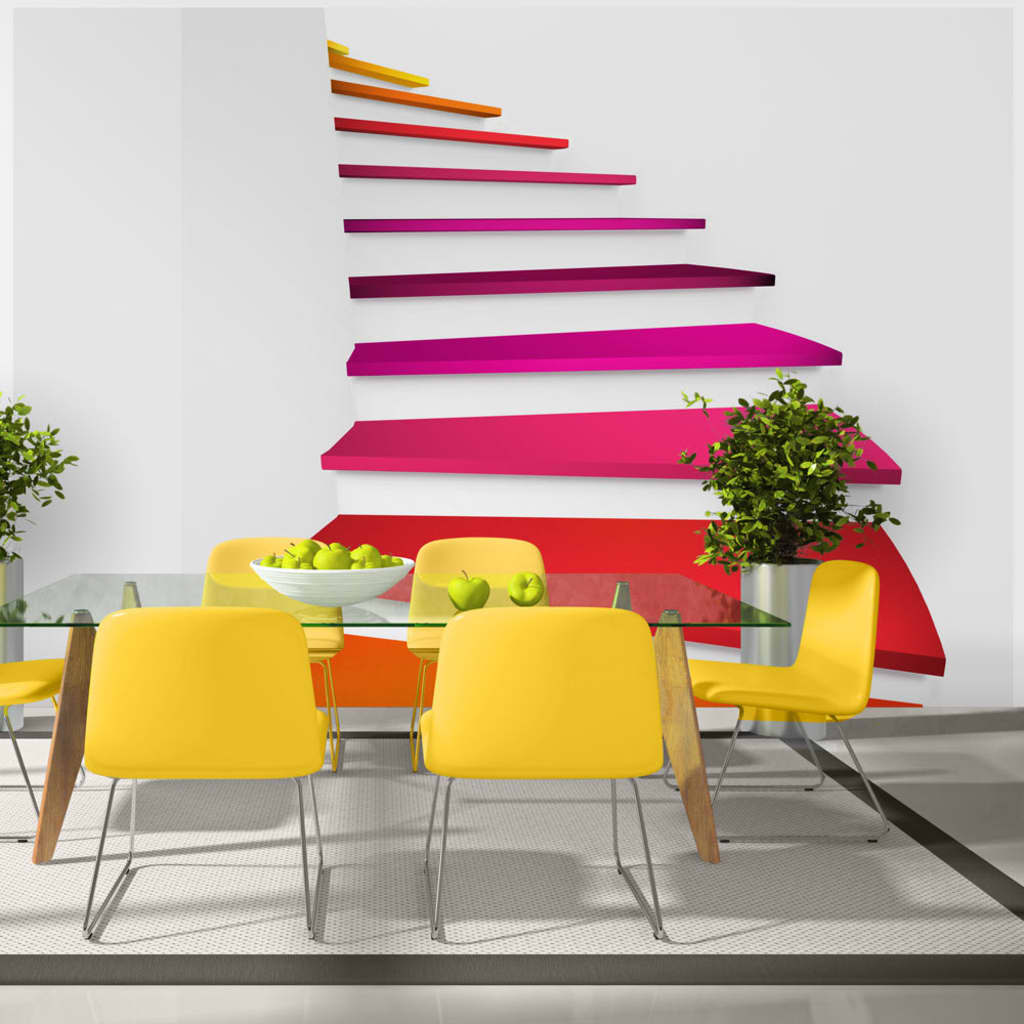 Overig Artgeist Fotobehang - Colorful stairs 200x140 200x140 - Artgeist