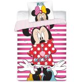 Disney Dekbedovertrek Minnie Mouse LOL 140 x 200 cm roze/wit