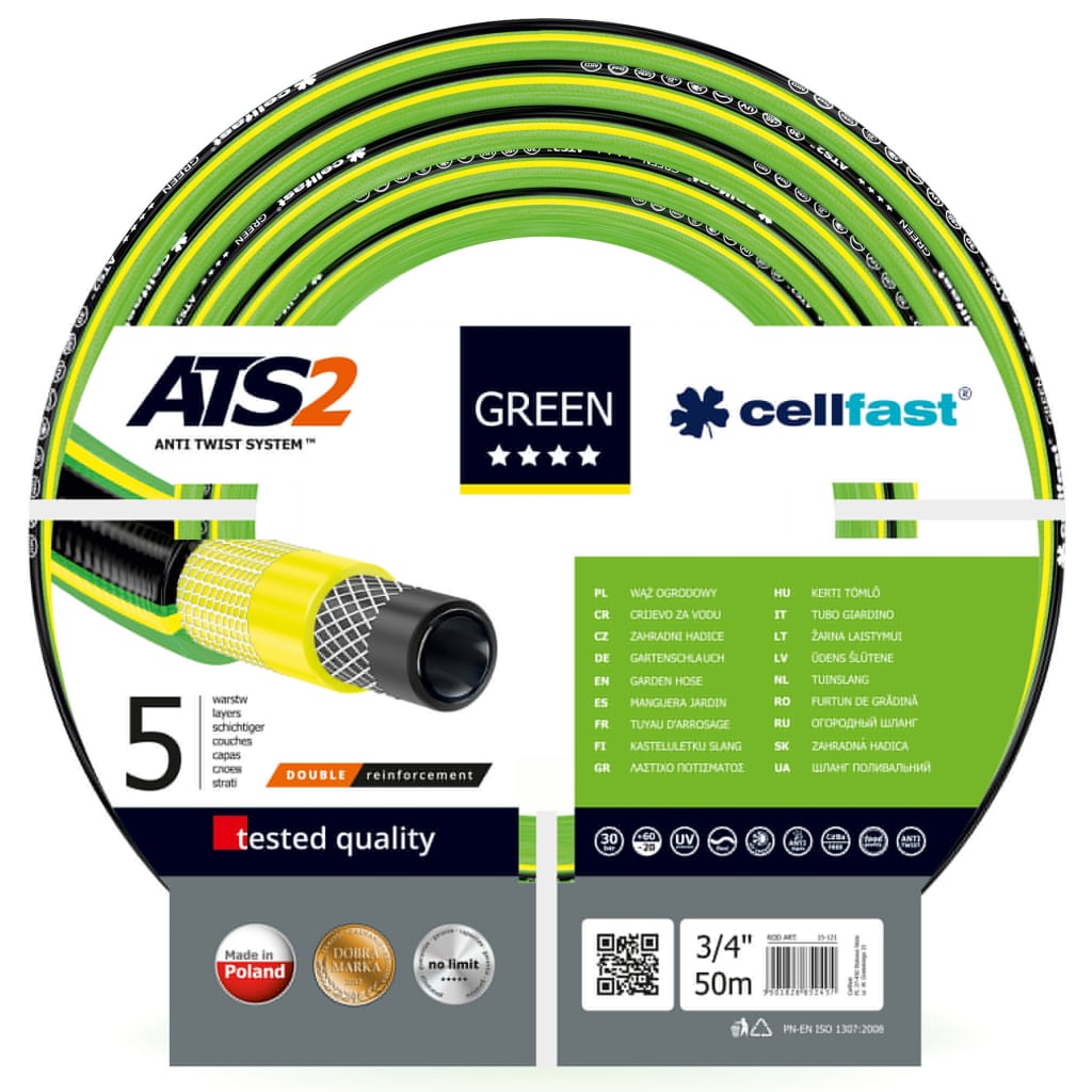 

Cellfast Tuinslang ATS2 3/4" 50 m groen