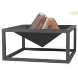 Brasero de jardin carré JUMBO en acier naturel ou noir