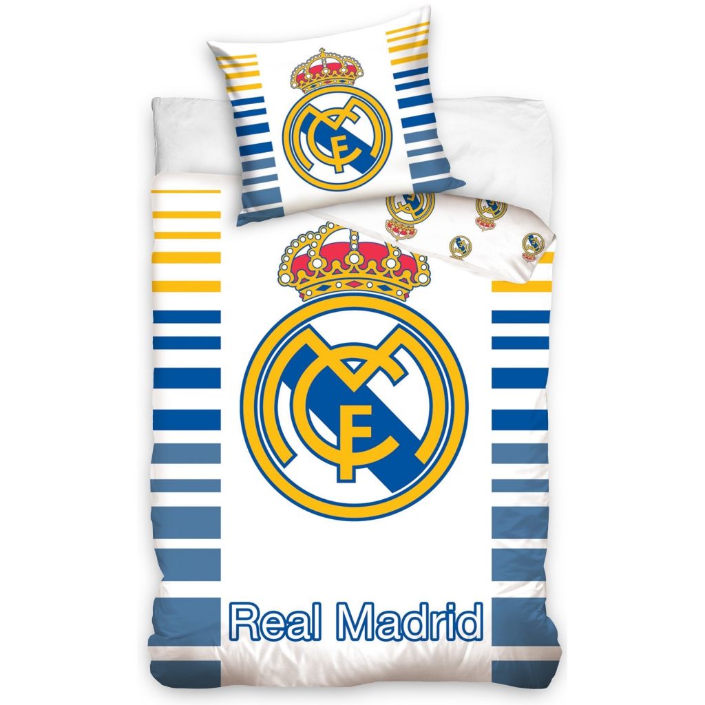 Afbeelding Real Madrid dekbedovertrek wit blauw 140 X 200 door Vidaxl.nl