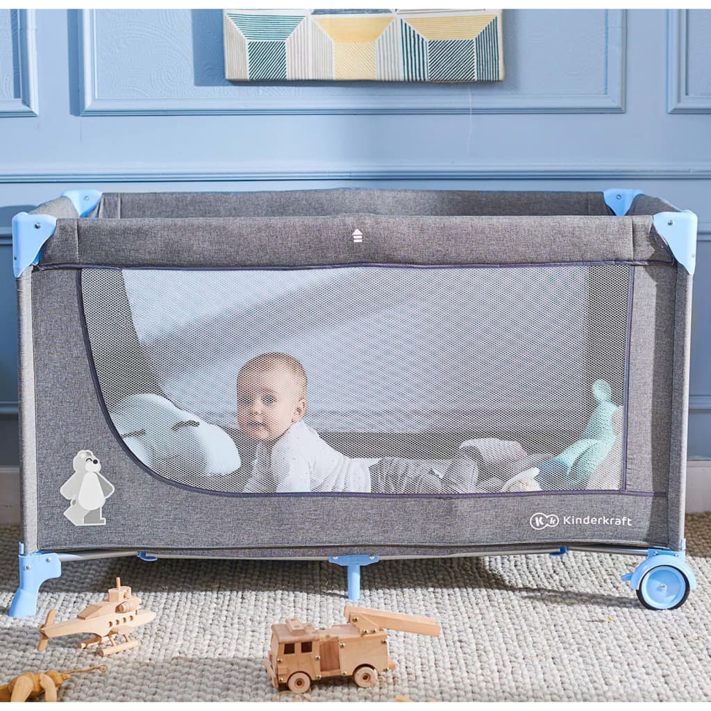 

Kinderkraft JOY - 2 in 1 Reiswieg / Babywieg Blauw