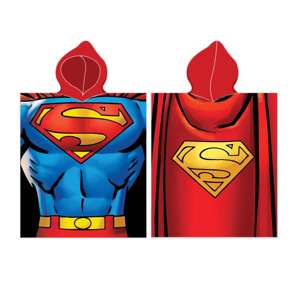 Afbeelding Marvel badponcho Superman blauw/rood 115 x 50 cm door Vidaxl.nl