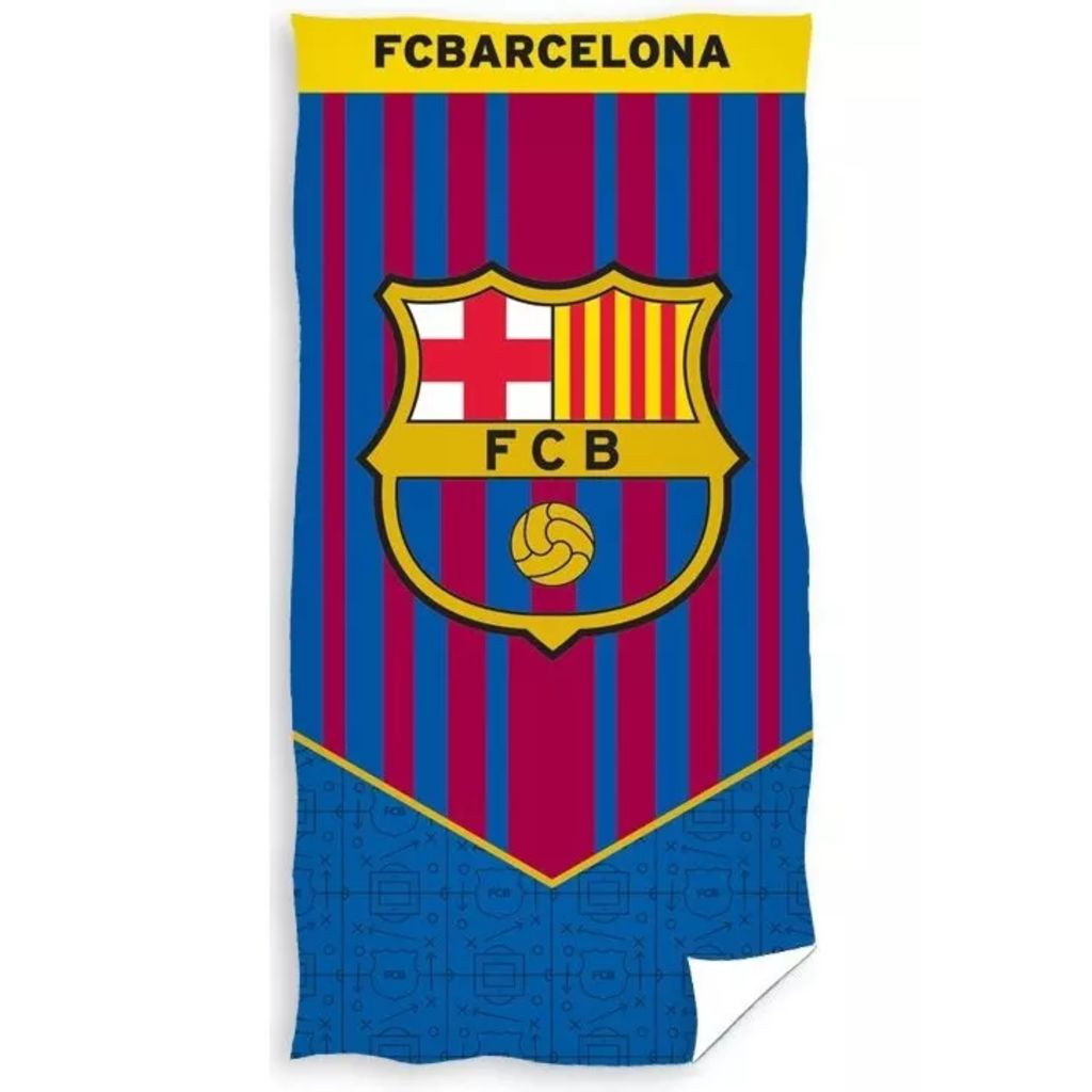 Afbeelding FC Barcelona badlaken blauw/rood gestreept 70 x 140 cm door Vidaxl.nl