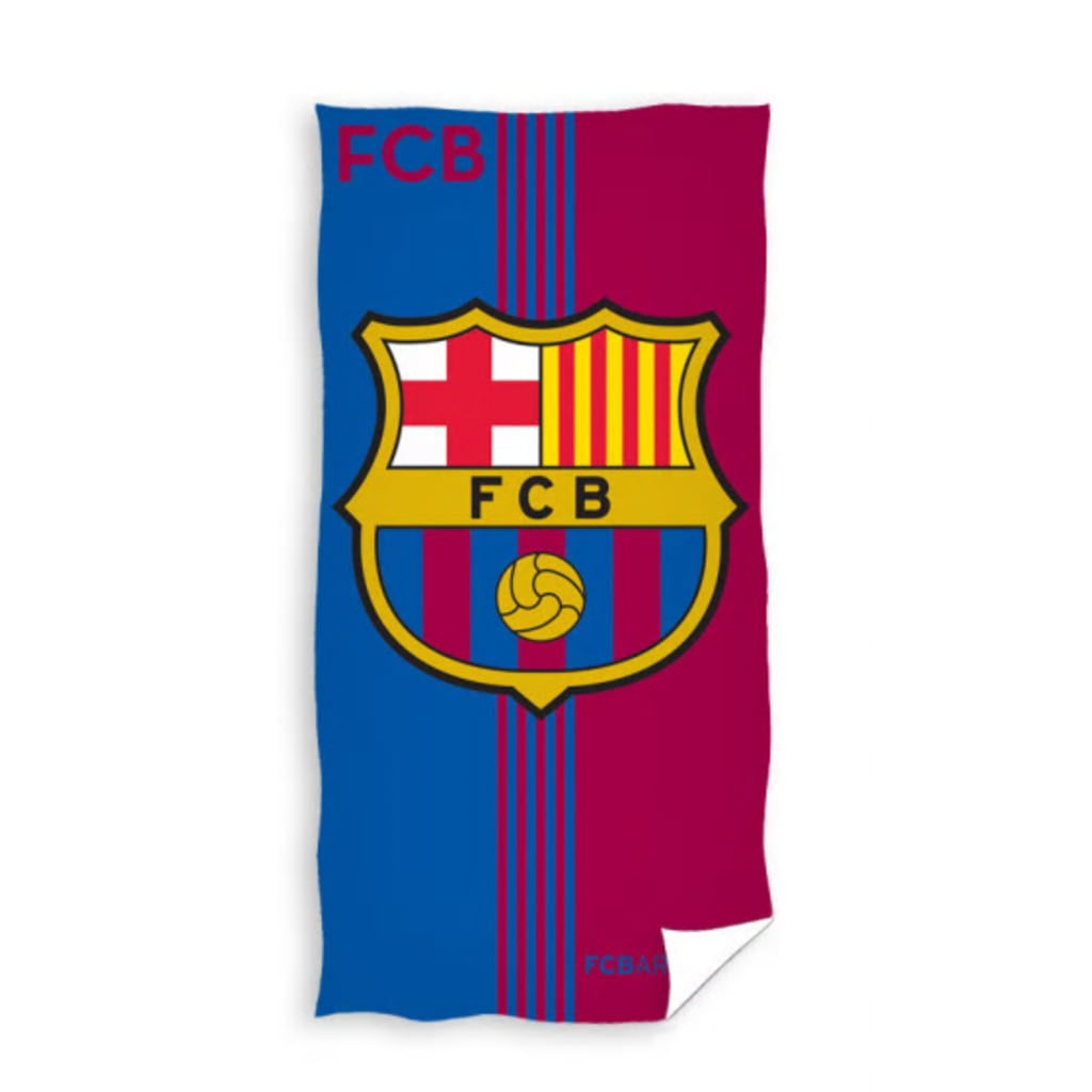 FC Barcelona strandlaken 70 x 140 cm katoen blauw/rood