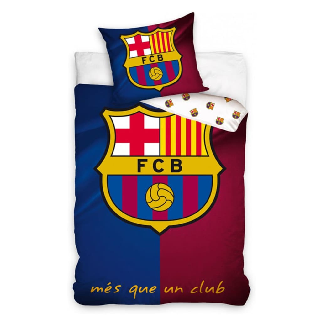 Afbeelding FC Barcelona dekbedovertrek Més Que Un Club - Blauw/Rood - 140x200 cm door Vidaxl.nl