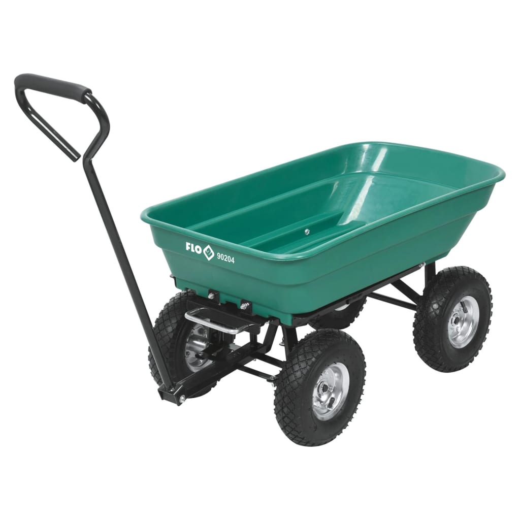 FLO Chariot à benne basculante de jardin 55 L 150 kg