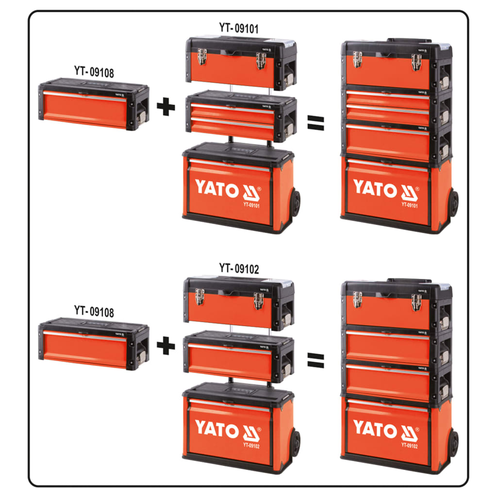 

YATO Gereedschapskist met 1 lade 49,5x25,2x18 cm