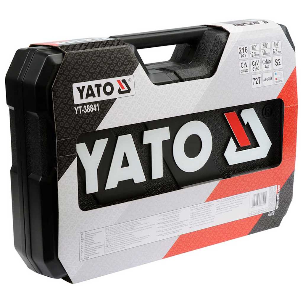 216 Piece Ratcheting Socket Spanner Set YT-38841 YATO 16 width=274