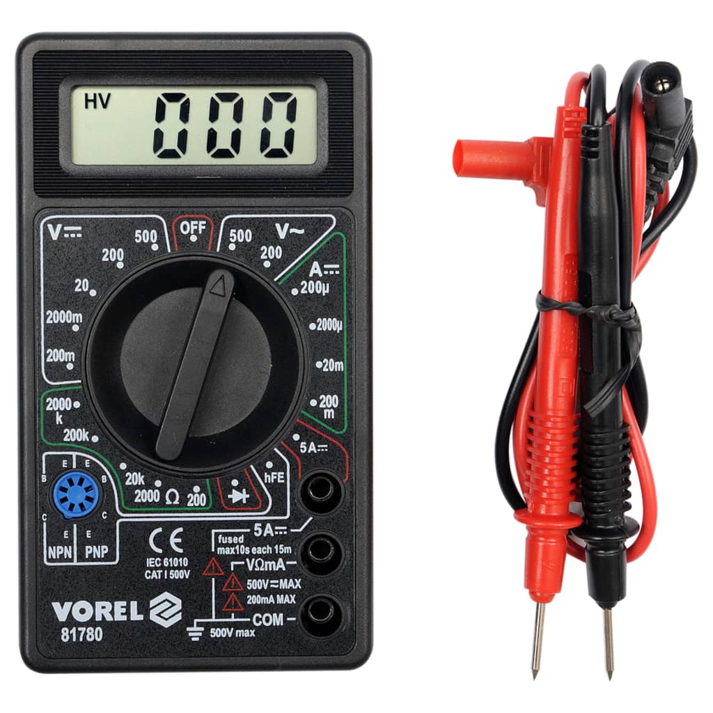 Afbeelding VOREL Multimeter digitaal universeel door Vidaxl.nl