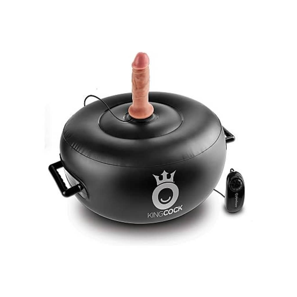 Pipedream - King Cock Vibrating Inflatable Hot Seat - Black