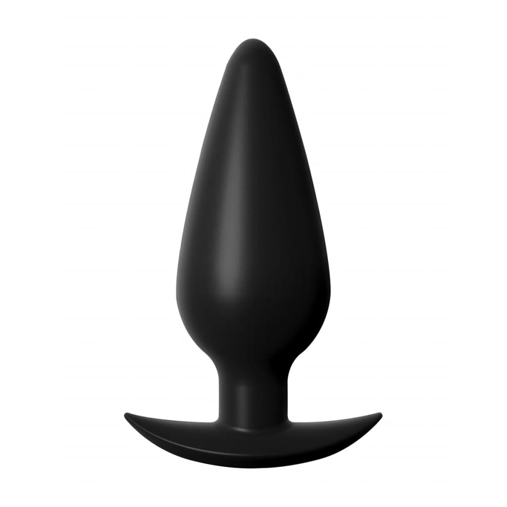 Anal Fantasy Small Weighted Silicone Plug - Black
