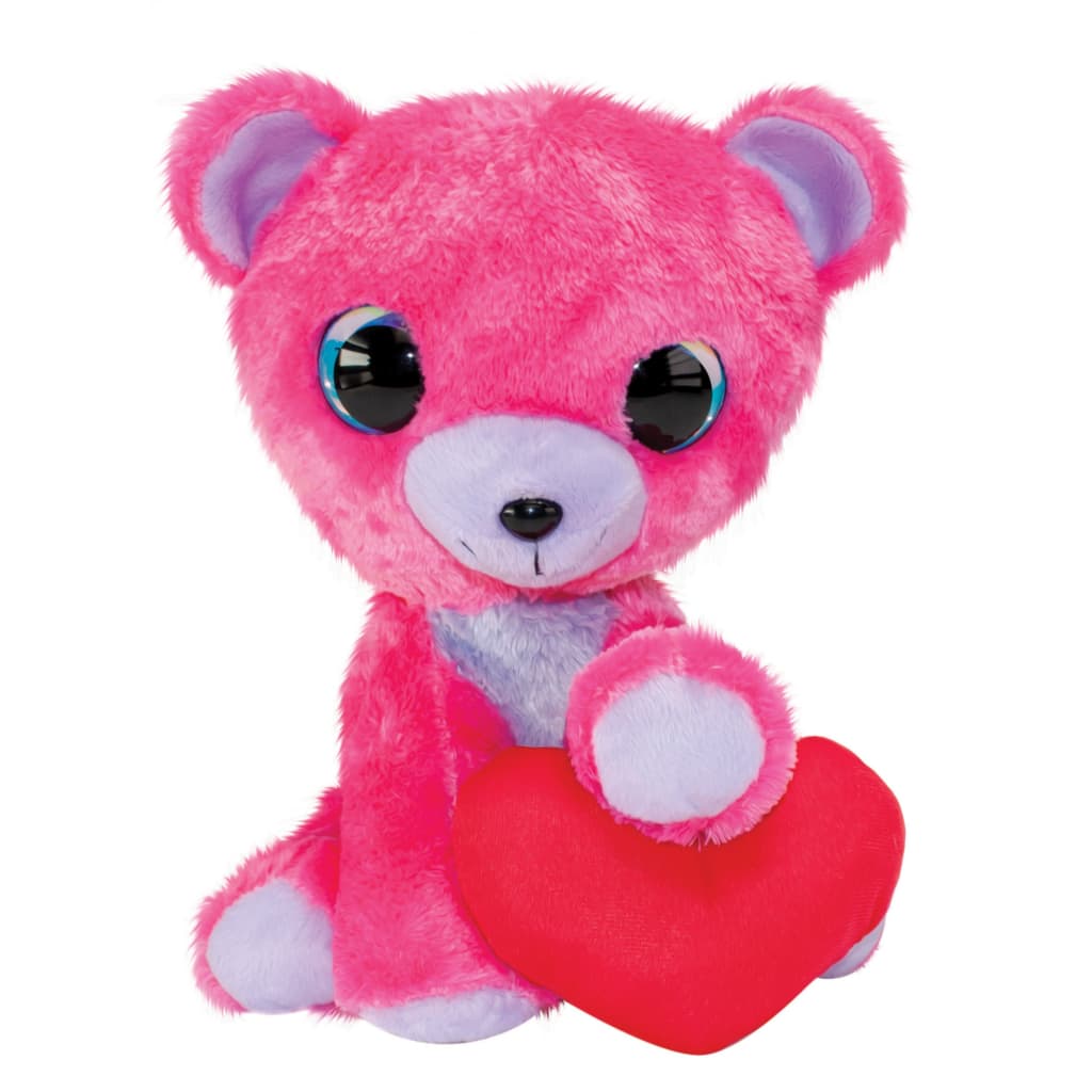 Lumo Stars knuffelbeer Valentijn 15 cm roze