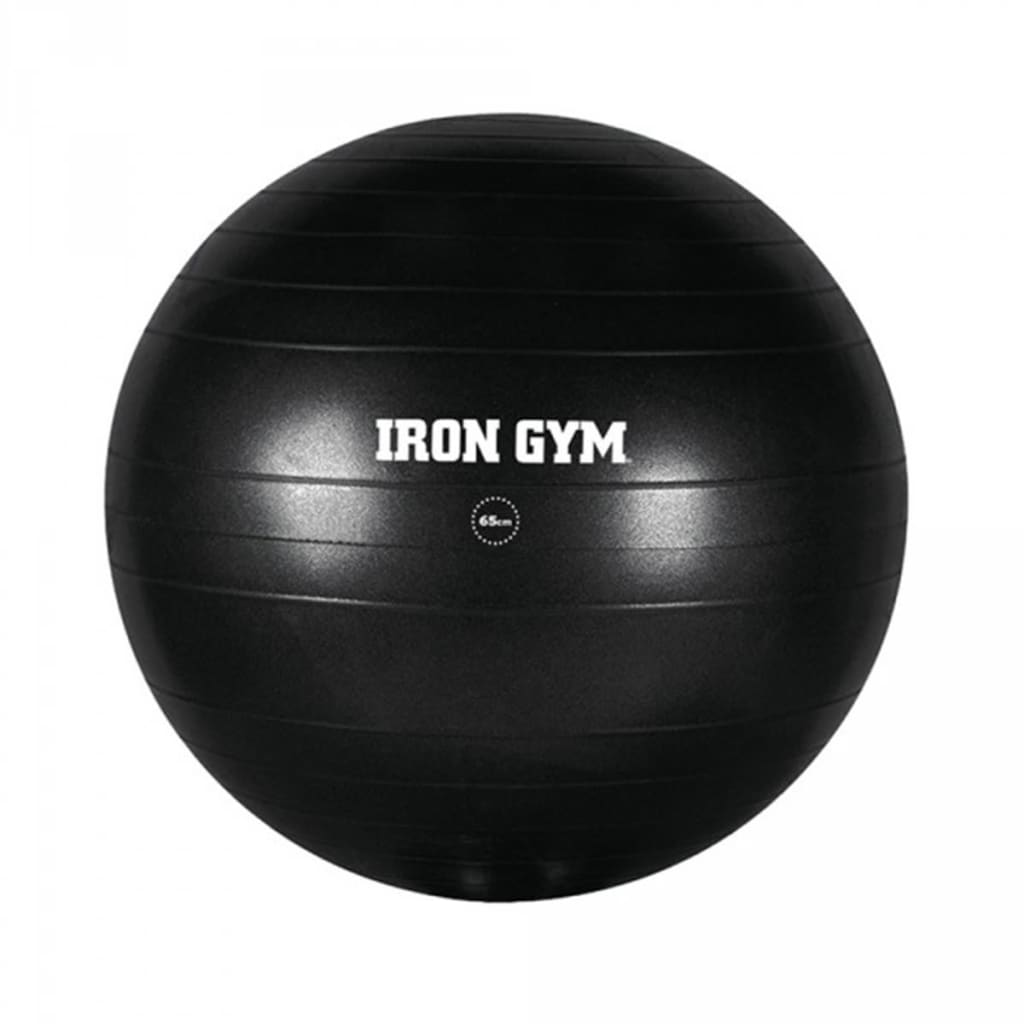 Iron Gym Oefeningsbal zwart 65 cm rubber IRG029