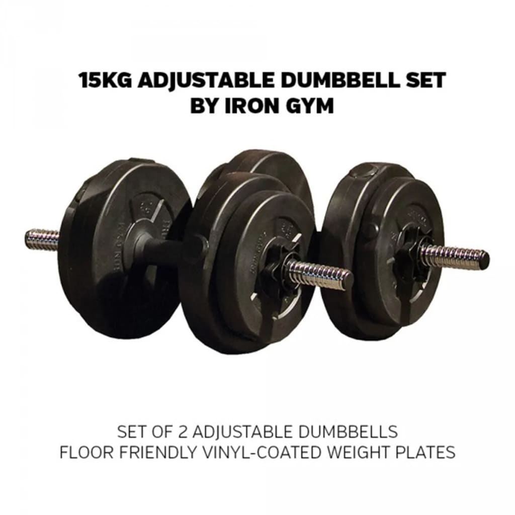 VidaXL - Iron Gym Aanpasbare halter set Set 15 kg IRG031