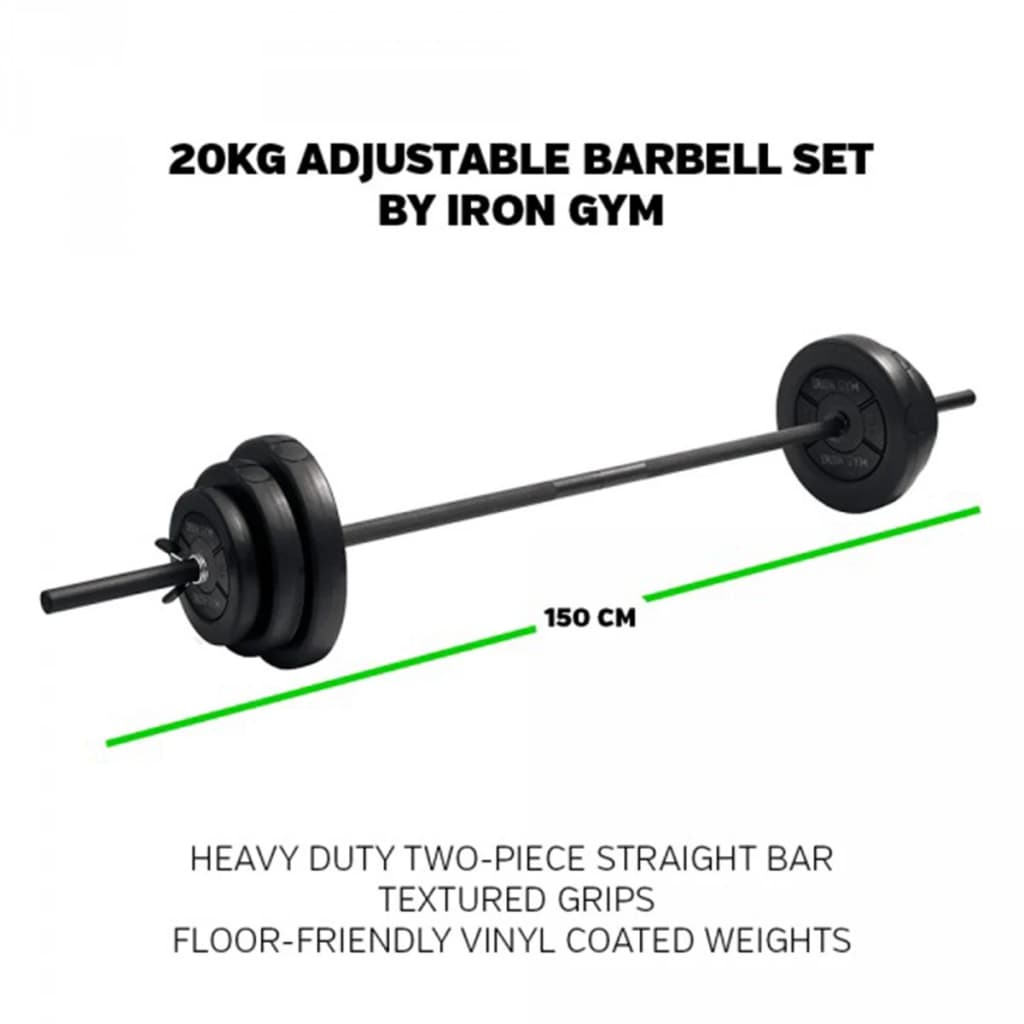 VidaXL - Iron Gym Aanpasbare halter set 20 kg IRG034