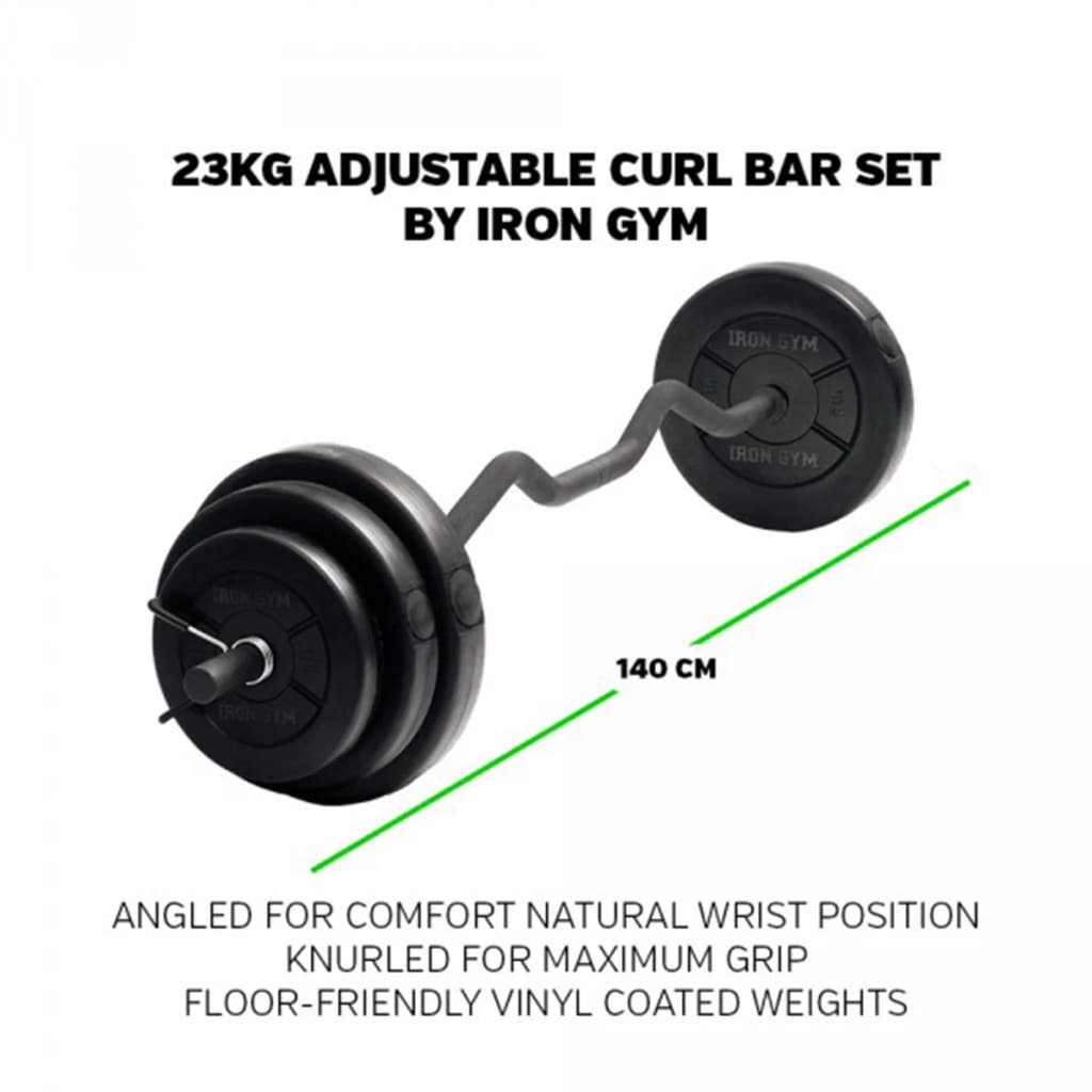 Iron Gym Aanpasbare curlstang set 23 kg IRG033