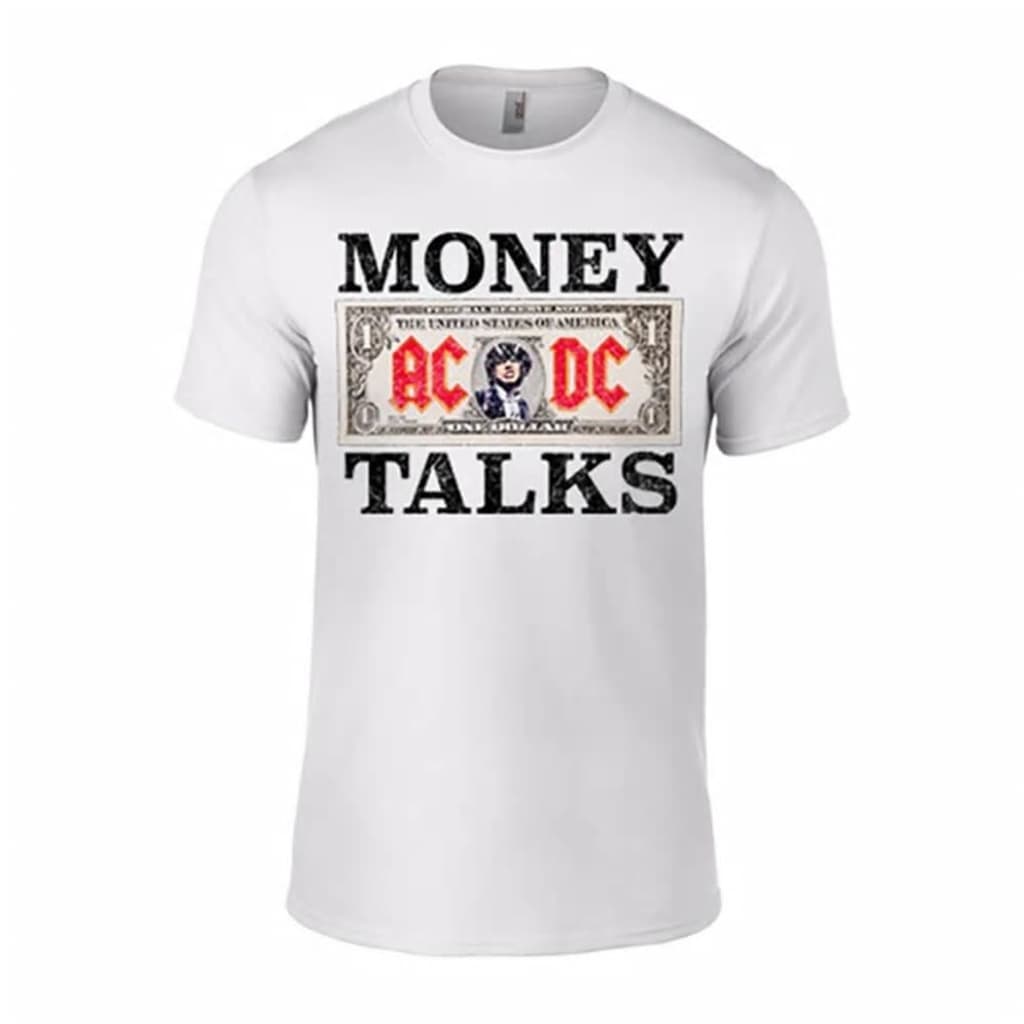 Afbeelding AC/DC Money Talks mens t-shirt White door Vidaxl.nl