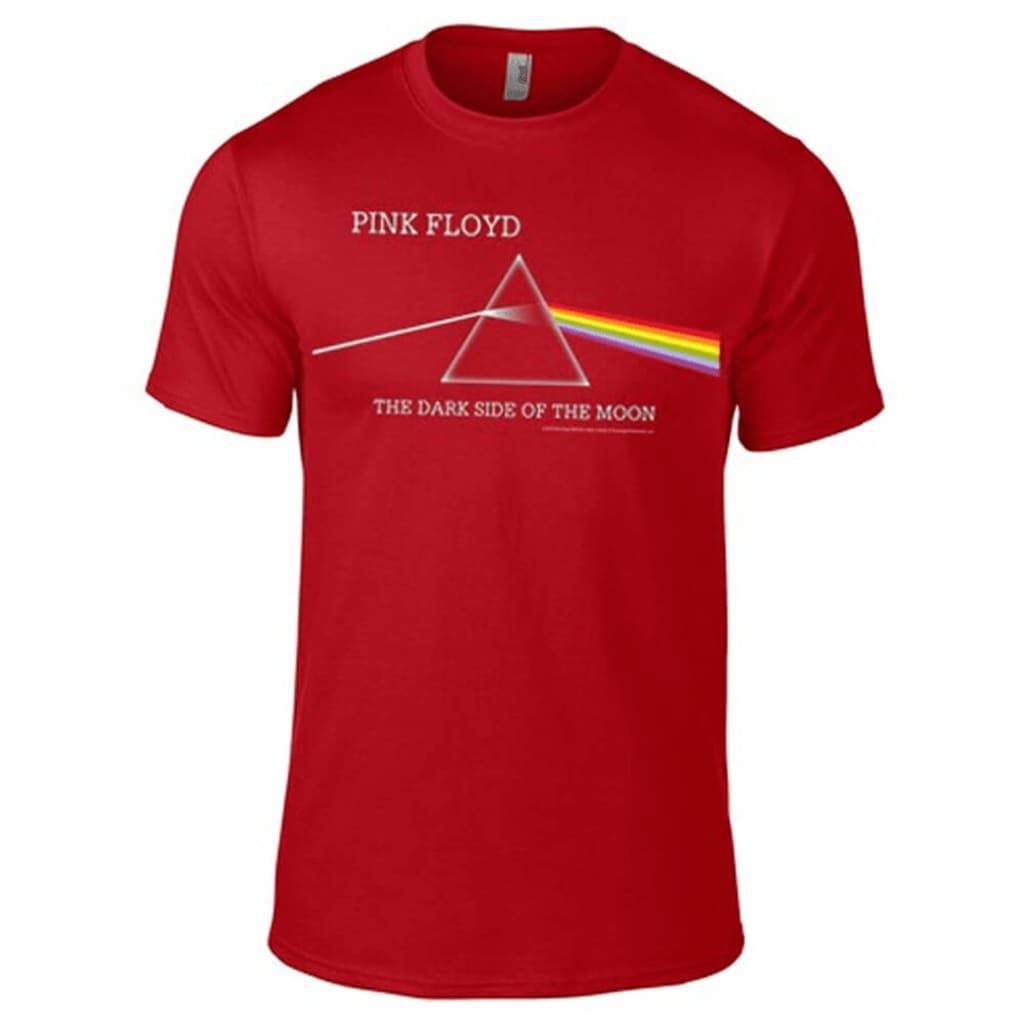 Afbeelding Pink Floyd - Dark side of the moon Album Red t-shirt door Vidaxl.nl