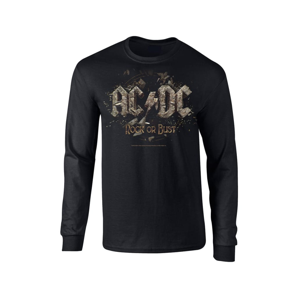 Afbeelding AC/DC Rock or bust mens Longsleeve t-shirt door Vidaxl.nl