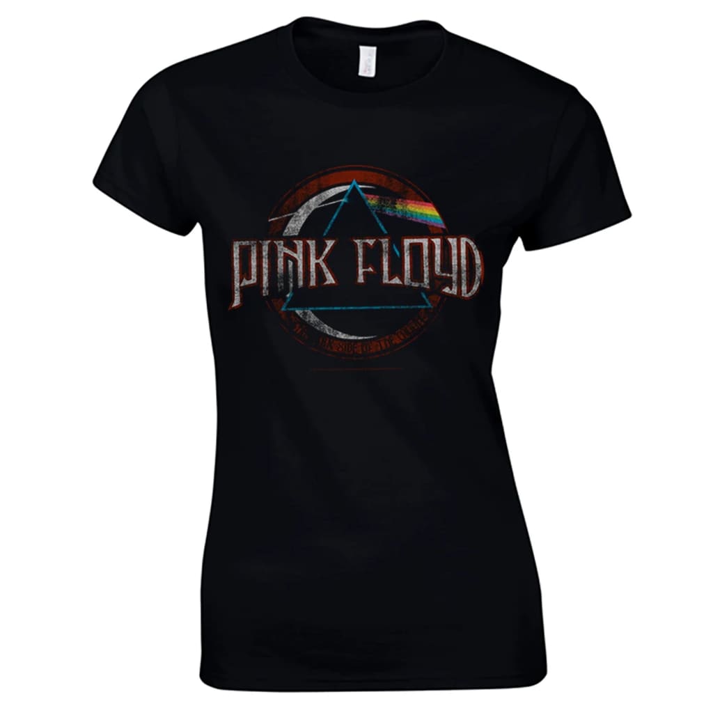 Afbeelding Pink Floyd - Dark side of the moon new logo Women t-shirt door Vidaxl.nl