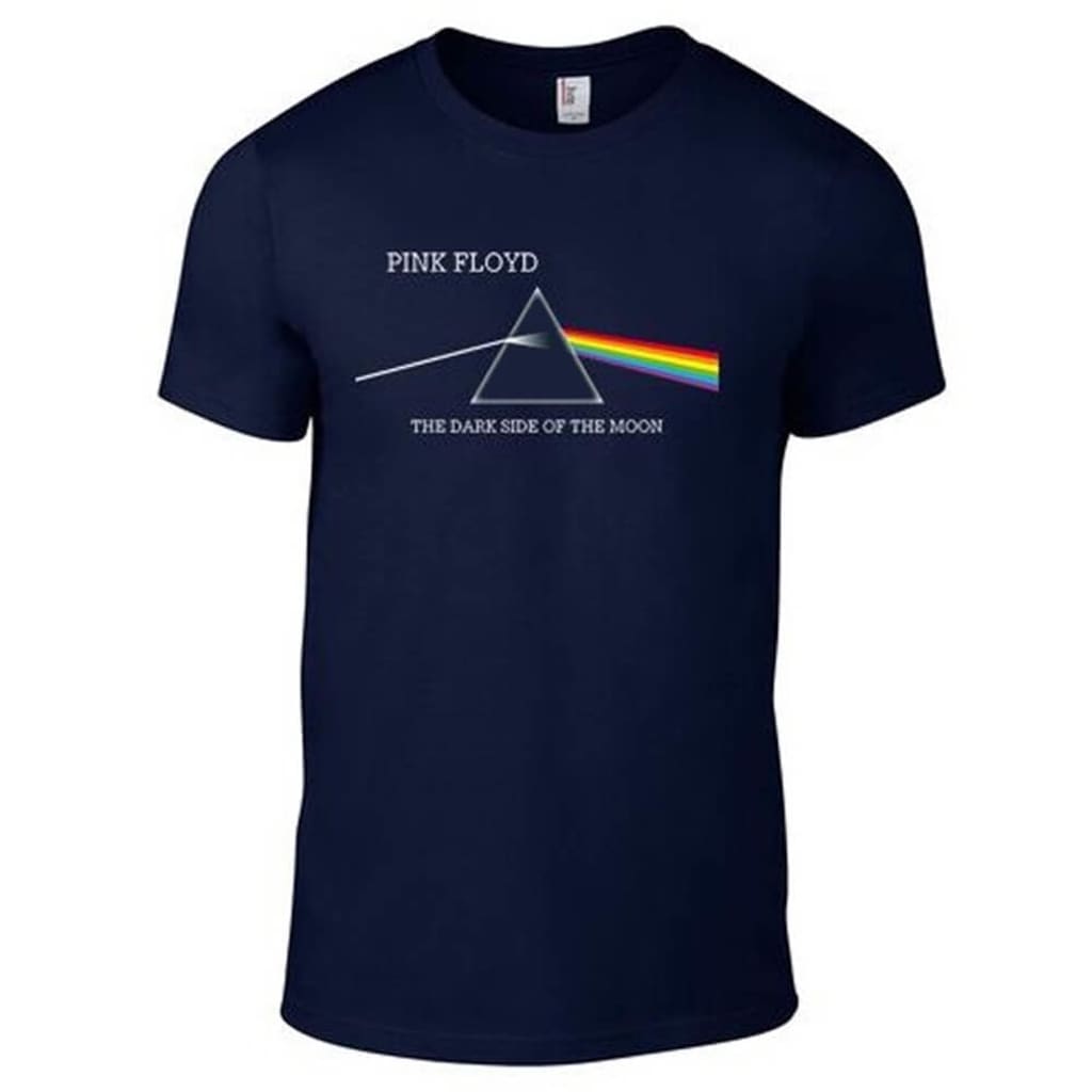 Afbeelding Pink Floyd - Dark side of the moon Album Navy Blue t-shirt door Vidaxl.nl