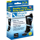 Stödstrumpa, Kompressionsstrumpa, Miracle Socks,1-Par, Svart