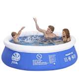 Jilong Opblaaszwembad Marin set rond blauw 300 x 76 cm