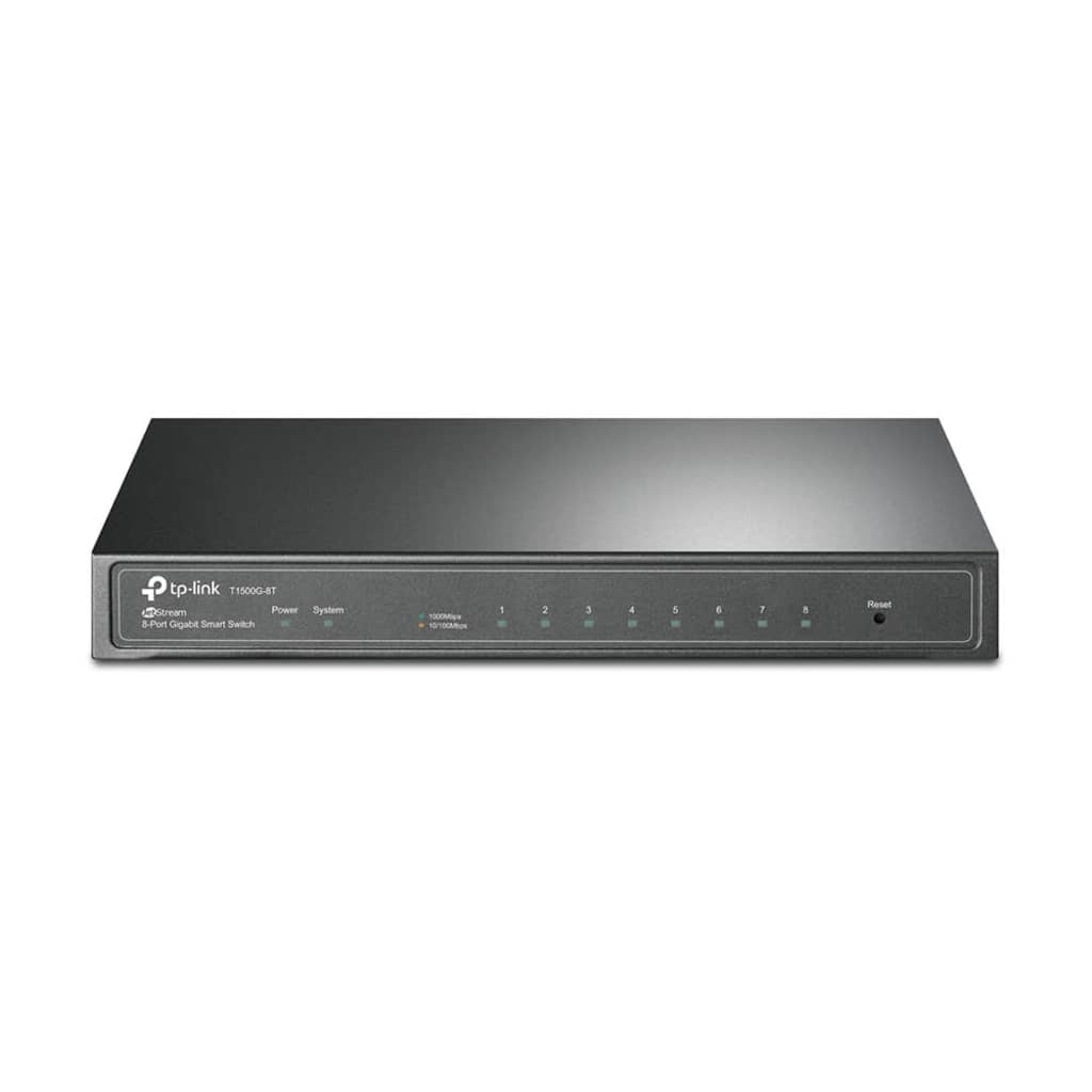 TP-LINK T1500G-8T Managed L2/L3/L4 Gigabit Ethernet (10/100/1000) Power over Ethernet (PoE) Zwart netwerk-switch