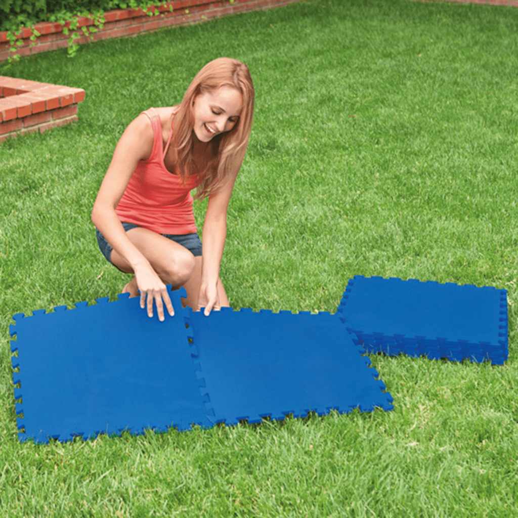 INTEX Zwembadbodembeschermers 8 st 50x50 cm blauw afbeelding