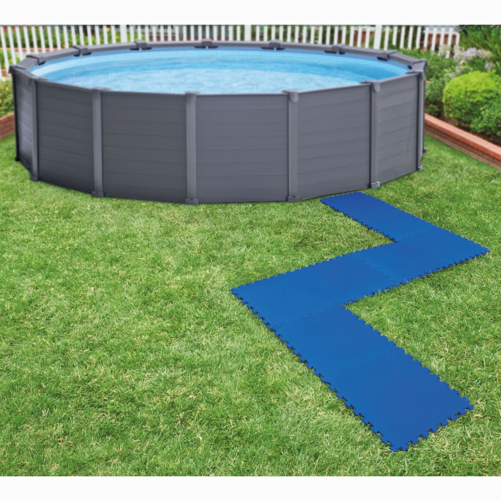 10: Intex gulvbeskyttere til swimmingpool 8 stk. 50 x 50 cm blå