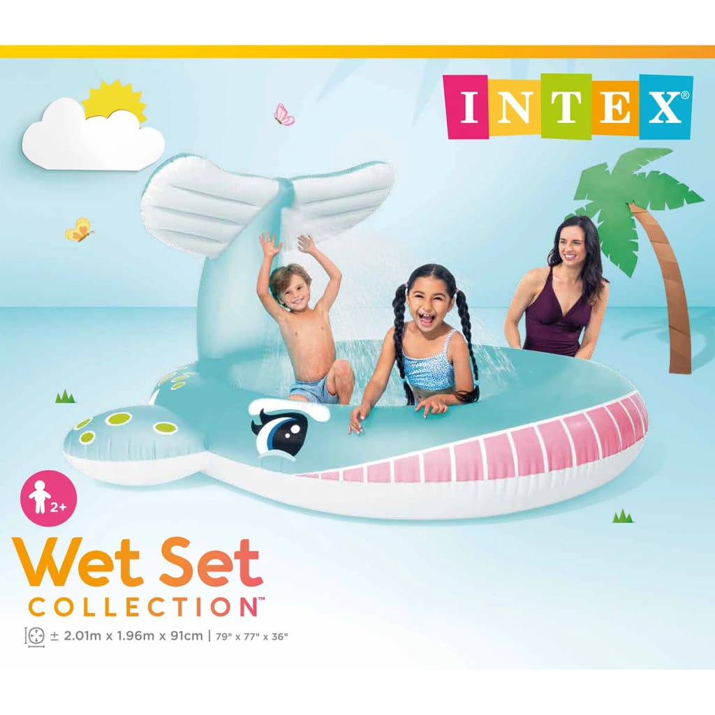 Intex bálna alakú permetezős medence 201 x 196 x 91 cm 