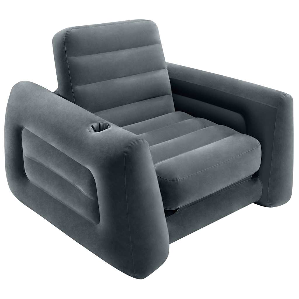 INTEX Rozkládací křeslo 117 x 224 x 66 cm tmavě šedé