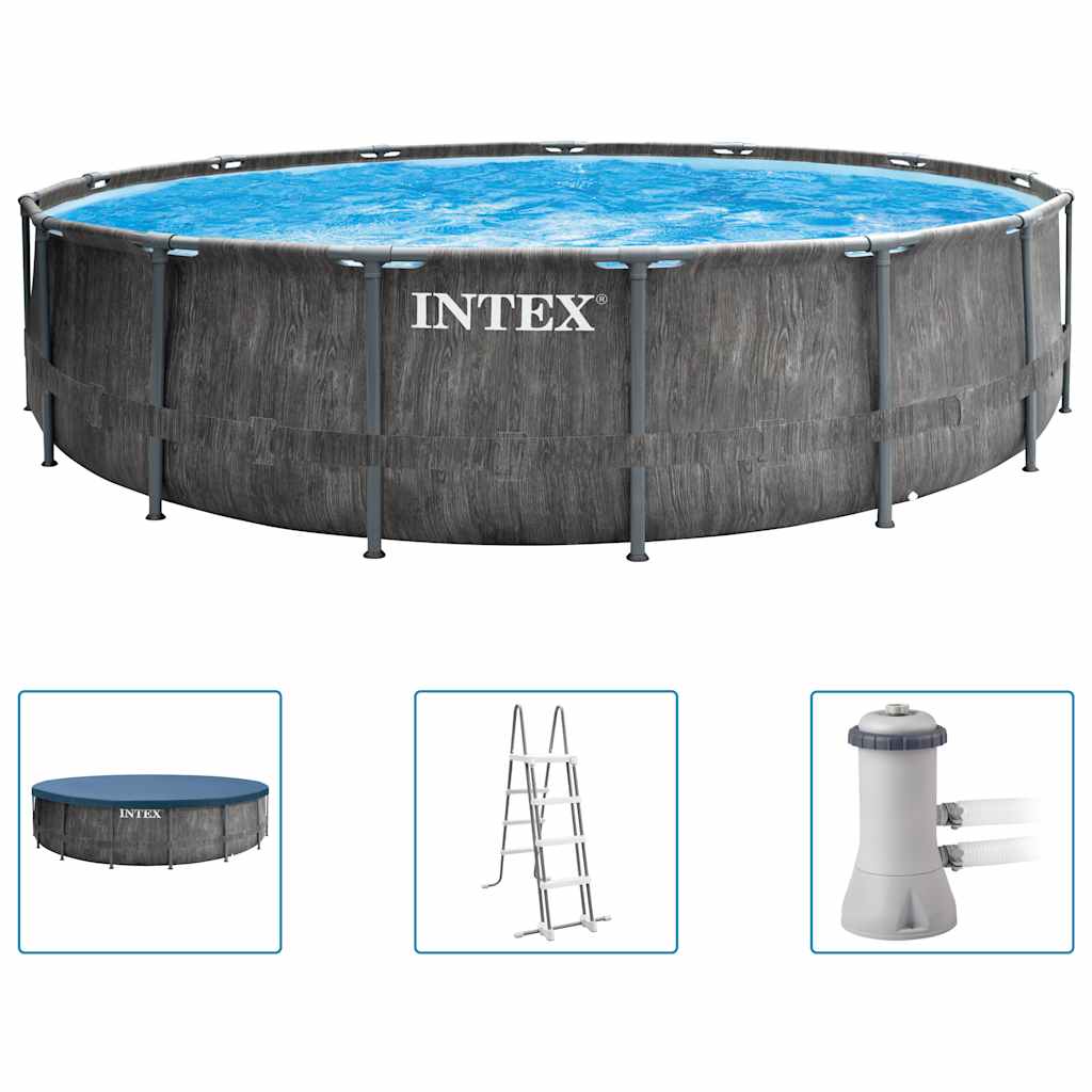 INTEX Greywood Prism Frame Premium Pool-Set 457x122 cm