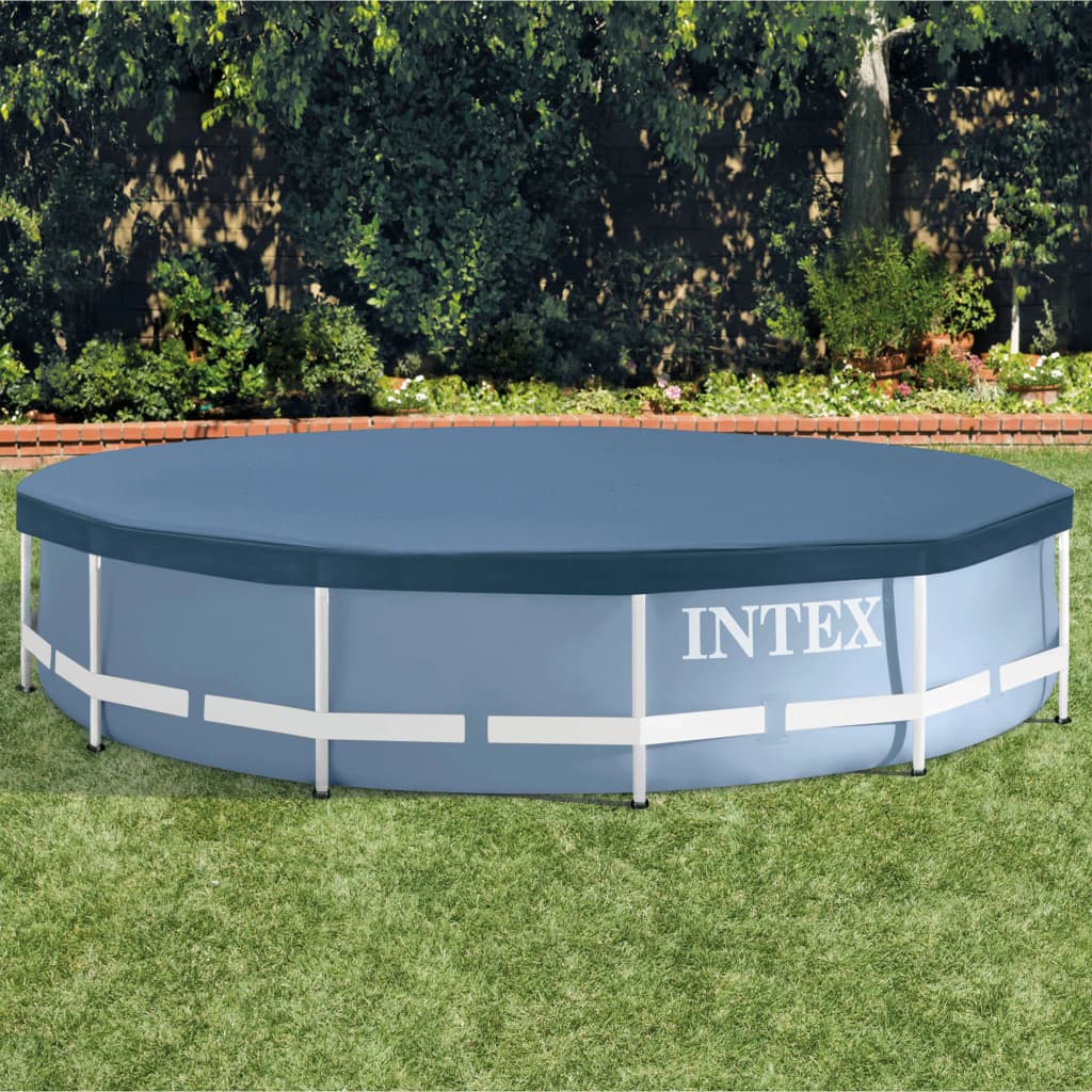 Intex Afdekzeil Framepool Rond Grijs - Afdekzeilen - Ø366 cm 28031