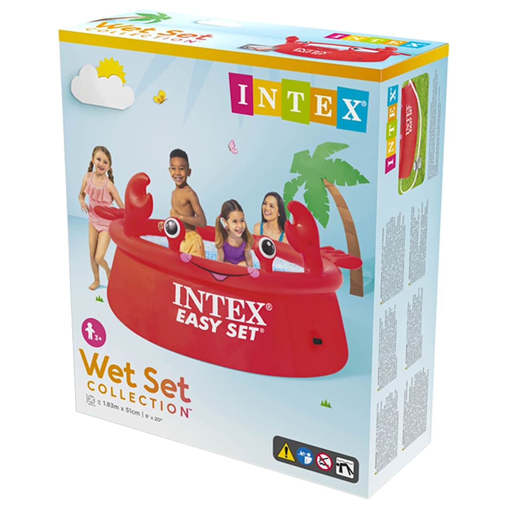 INTEX Zwembad Easy Set Happy Crab opblaasbaar 183x51 cm afbeelding