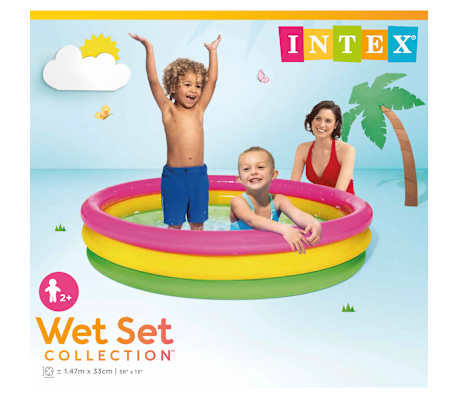 Intex Piscină gonflabilă Sunset, 3 inele, 147 x 33 cm